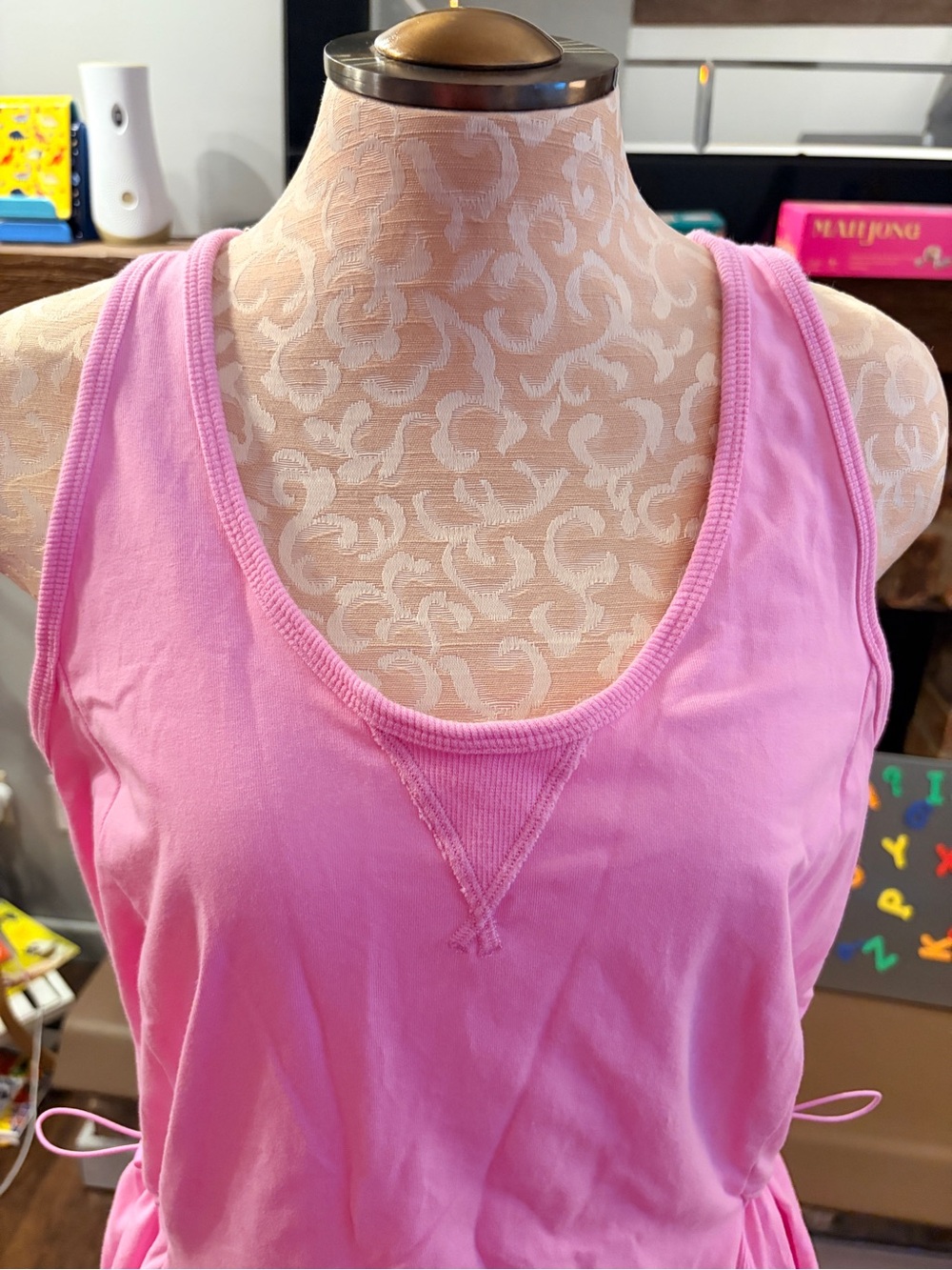 SOLD JoyLab Women's Washed Jersey Active Dress - Neon Pink - Picture 3 of 7